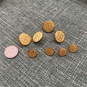 Lot Of 8 New York New Haven Hartford NH Railroad Brass Uniform Buttons